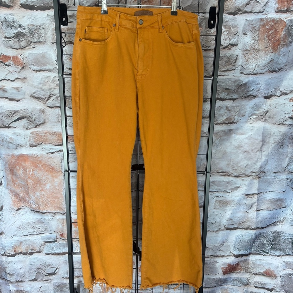 Judy Blue Women's Flare Jeans in Mustard Yellow